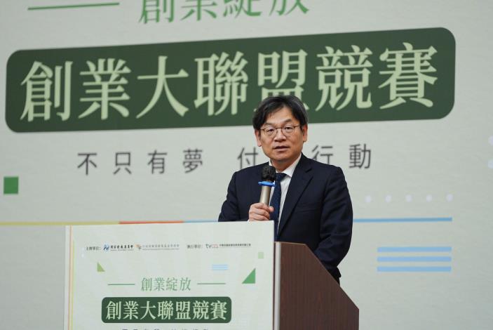 圖一、國發會葉俊顯主委於「創業綻放－創業大聯盟競賽」入選團隊茶敘致詞.JPG