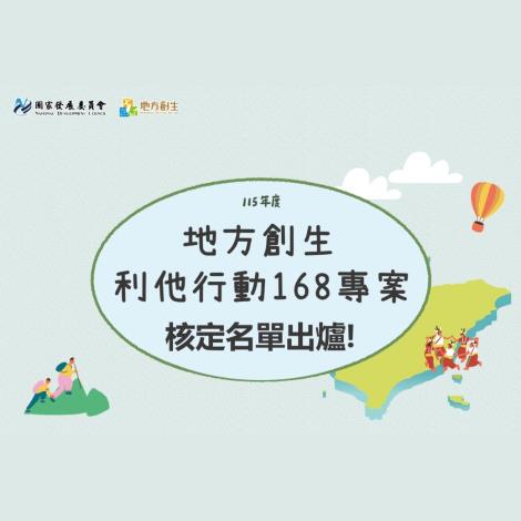 【115年度地方創生利他行動168專案】核定名單出爐