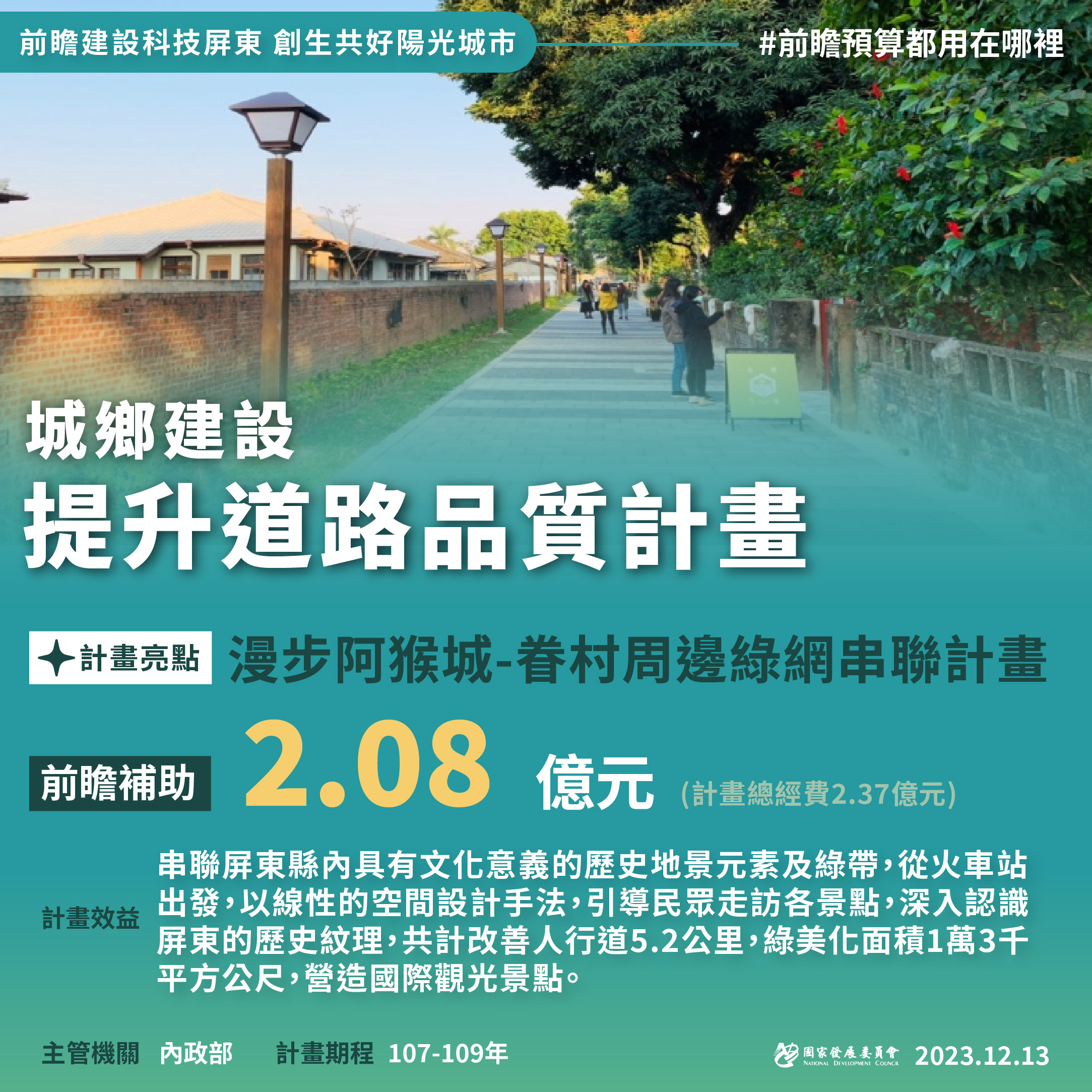 【前瞻建設科技屏東】創生共好陽光城市