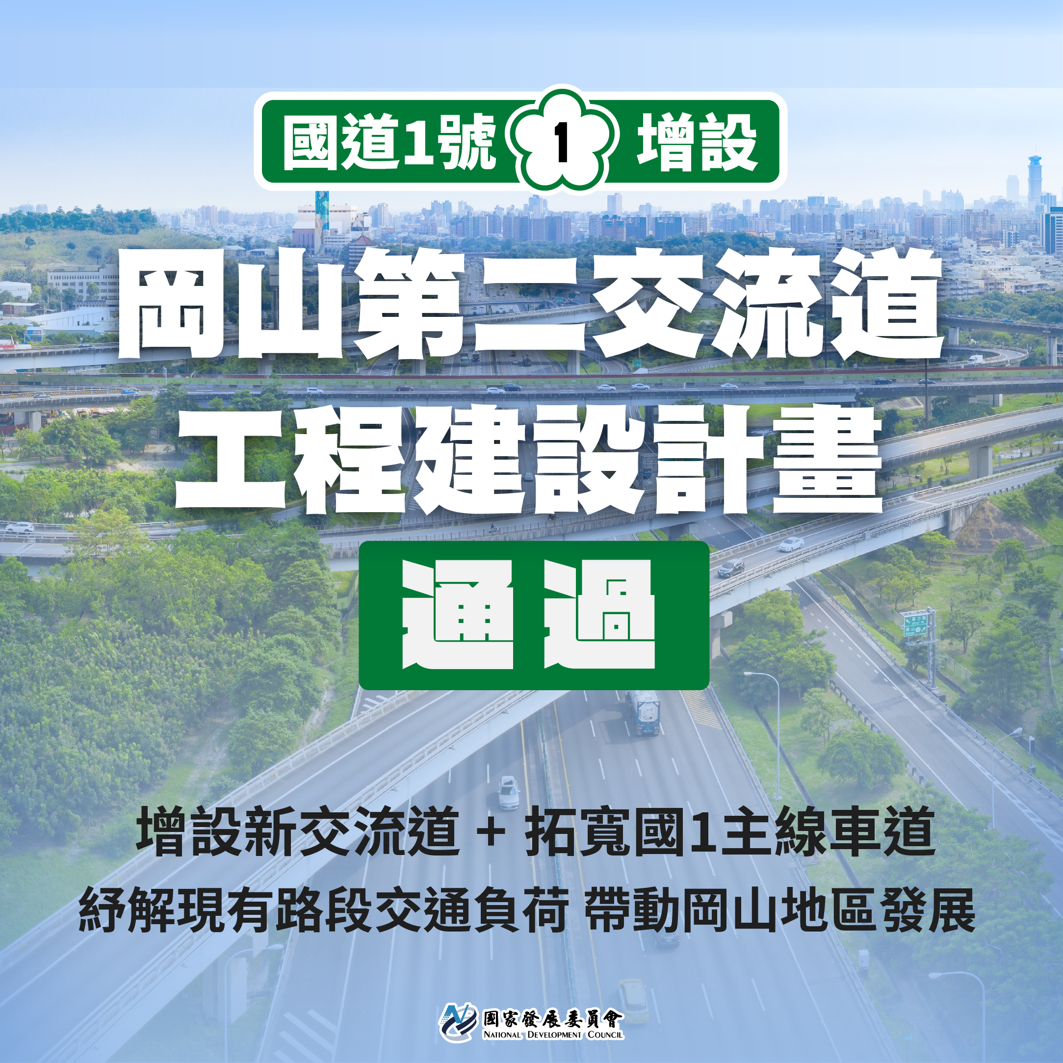 【岡山增設第二交流道案通過】提升北高雄地區國道順暢