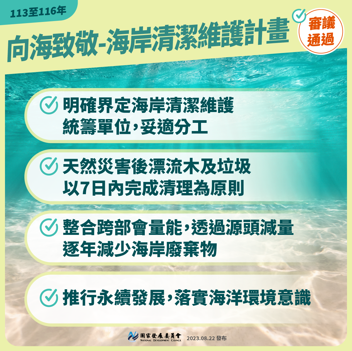 【守護海洋環境】持續推動海岸清潔維護